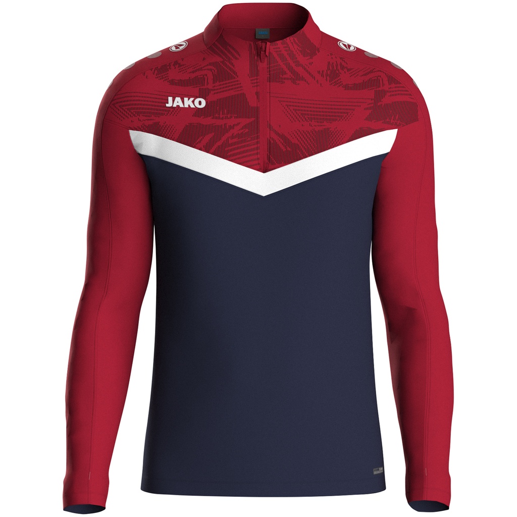 Jako Iconic Ziptop dunkelblau-chilli rot