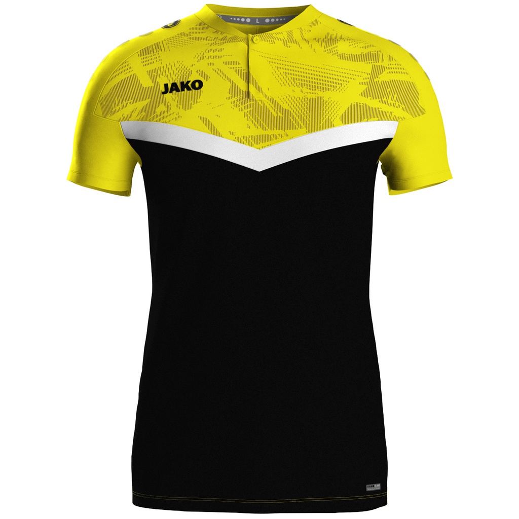 Jako Iconic Polo schwarz-soft yellow