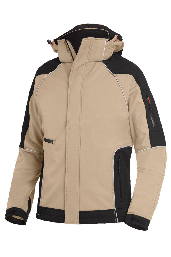 FHB WALTER Softshelljacke beige-schwarz 