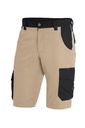 FHB THEO Bermuda Arbeitshose beige-schwarz