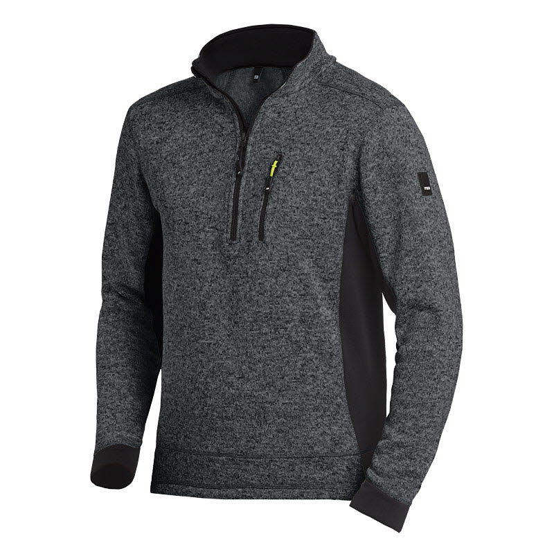FHB PATRICK Strick-Fleece-Troyer anthrazit