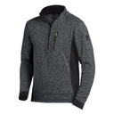 FHB PATRICK Strick-Fleece-Troyer anthrazit