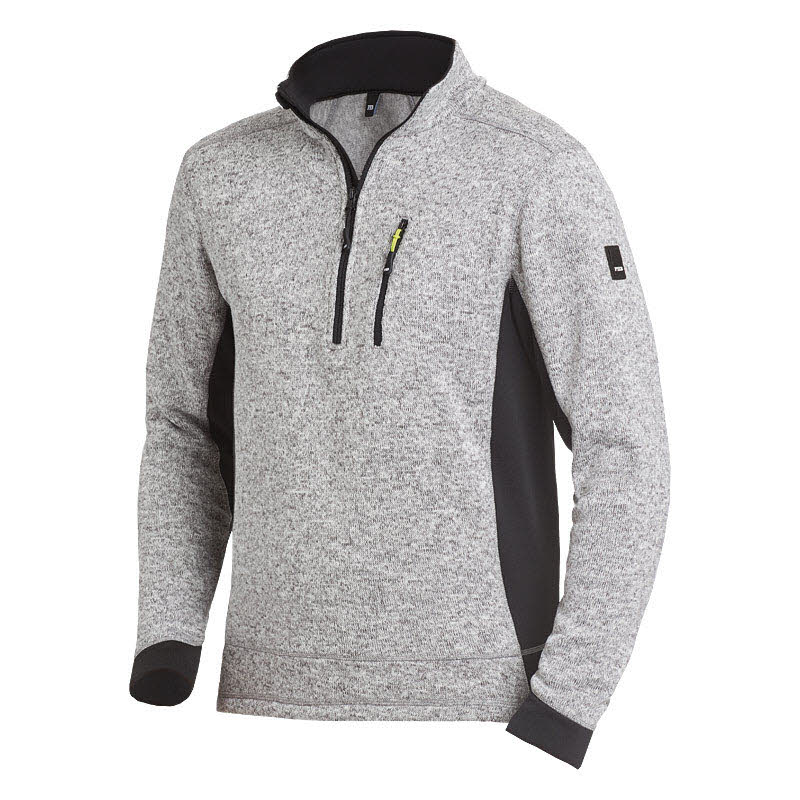 FHB Patrick Strick-Fleece-Troyer grau Herren