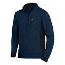FHB PATRICK Strick-Fleece-Troyer marine