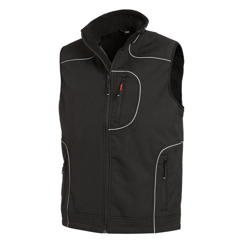 FHB MARTIN Softshellweste schwarz