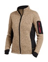 FHB MARIEKE Strick-Fleece-Jacke beige-schwarz 