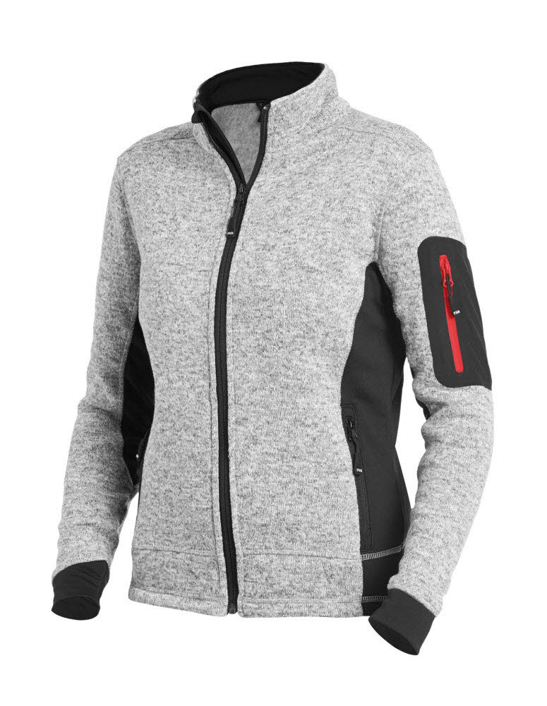 FHB MARIEKE Strick-Fleece-Jacke Damen grau 