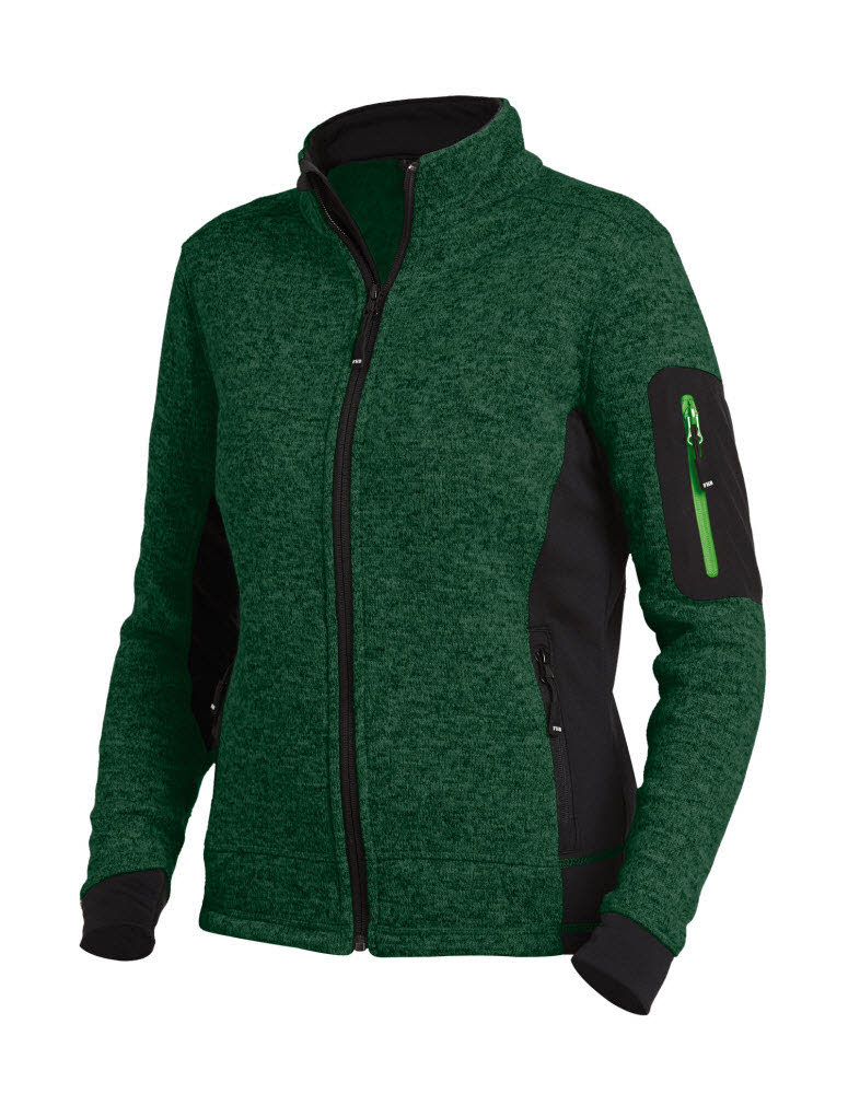 FHB MARIEKE Strick-Fleece-Jacke Damen grün