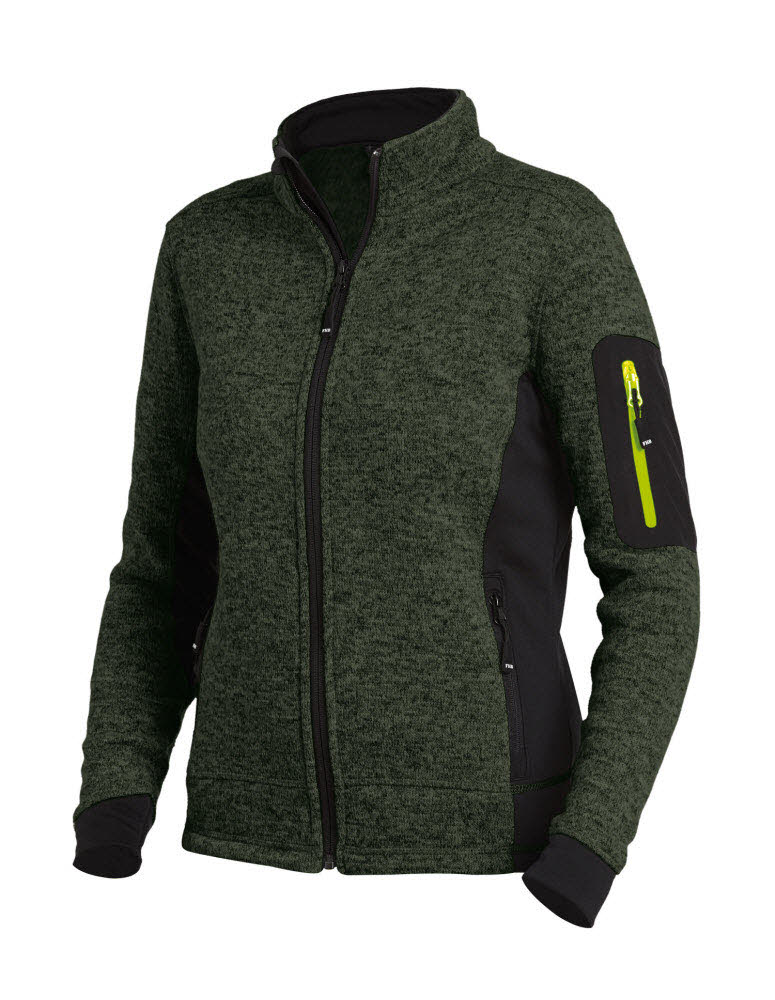 FHB MARIEKE Strick-Fleece-Jacke Damen oliv