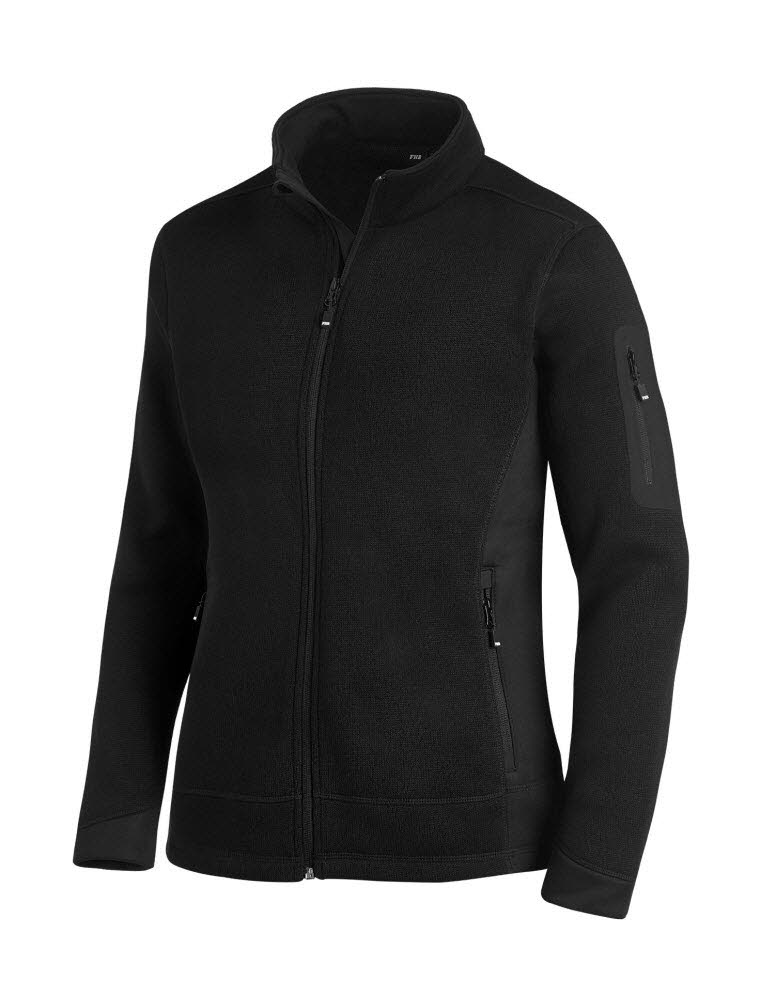 FHB MARIEKE Strick-Fleece-Jacke schwarz Damen