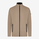 FHB KUNO Fleece-Jacke beige-schwarz