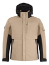 FHB GEORG Arbeitsjacke PrimaLoft beige-schwarz