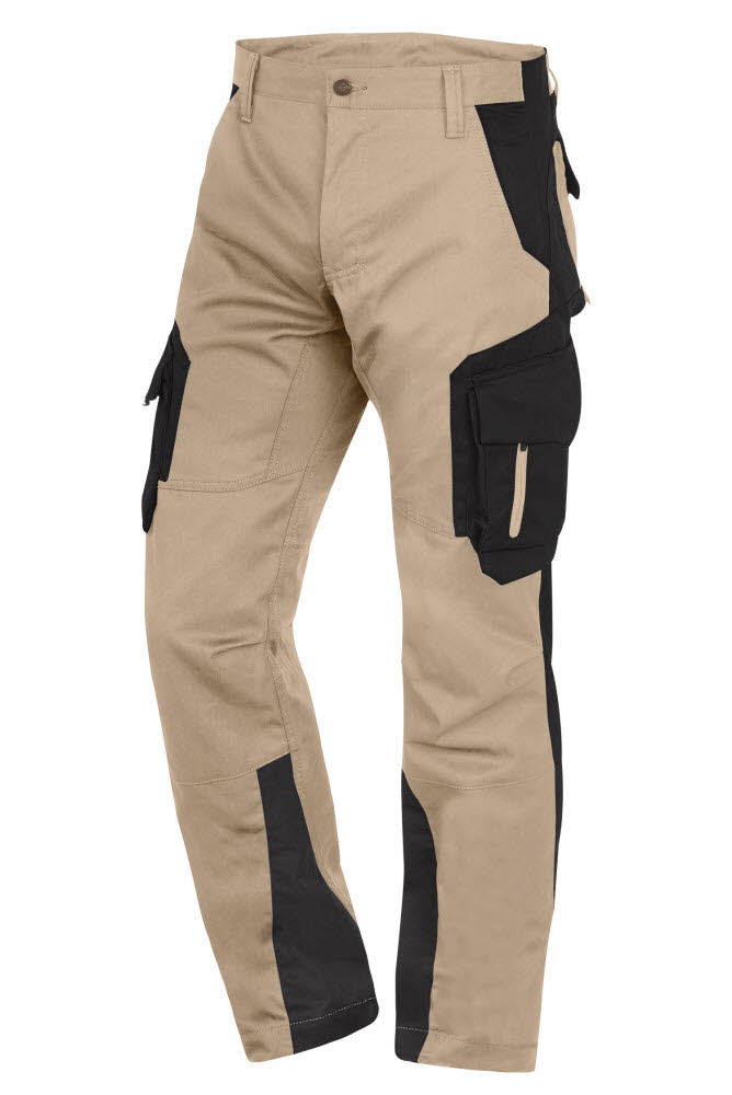 FHB FABIAN Arbeitshose beige-schwarz 