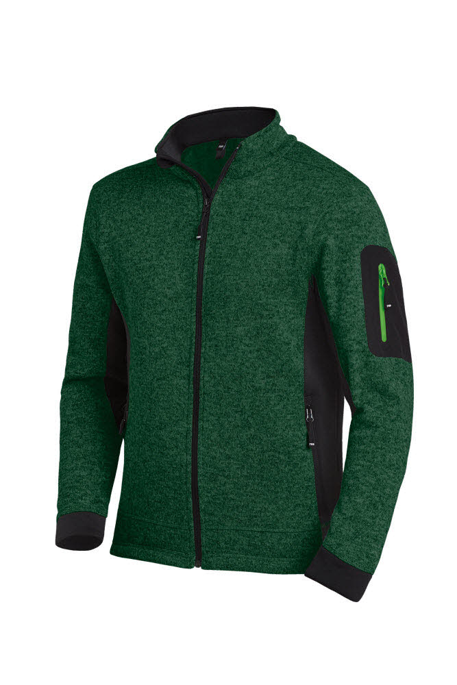 FHB CHRISTOPH Strick-Fleece-Jacke grün 