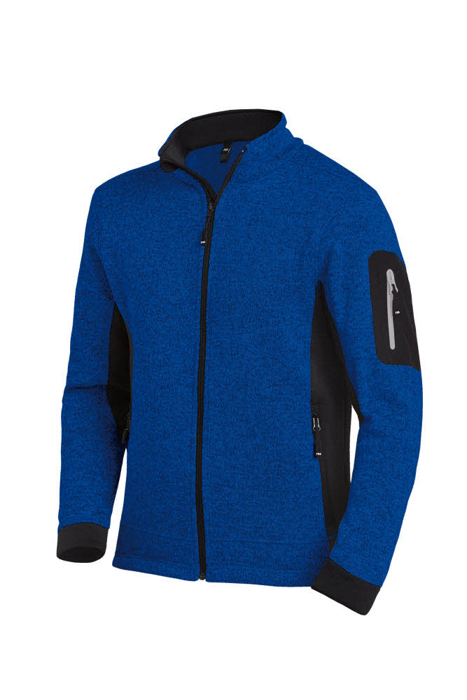 FHB CHRISTOPH Strick-Fleece-Jacke royalblau