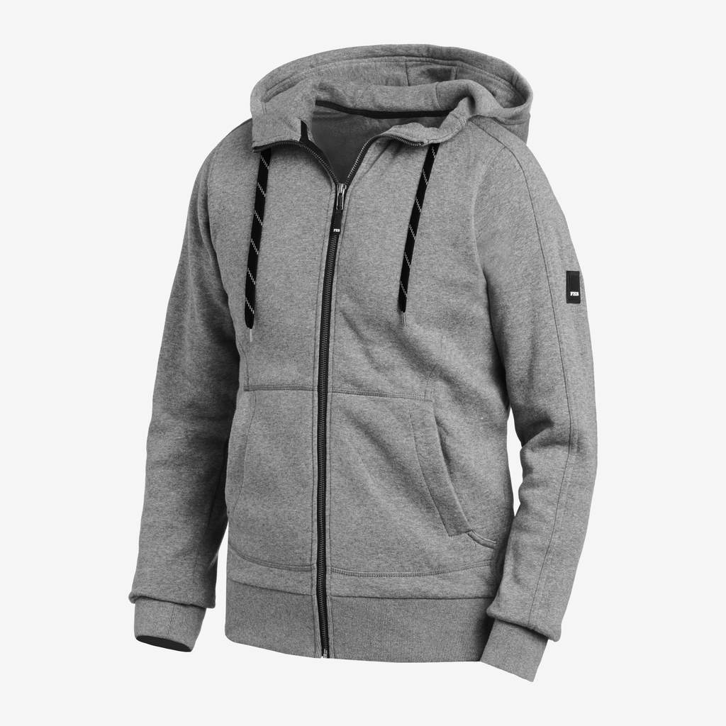 FHB BENNO Sweater-Jacke mit Kapuze grau