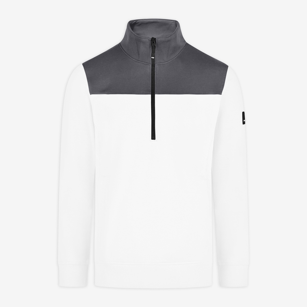 FHB ROB Zip-Sweatshirt unisex weiß