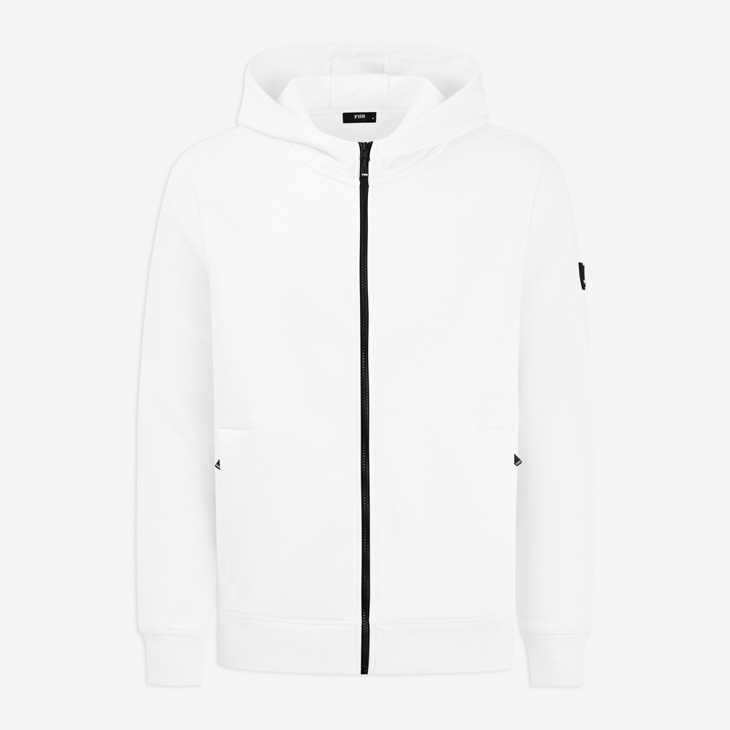 FHB QUENTIN Hoodie-Jacke unisex weiß