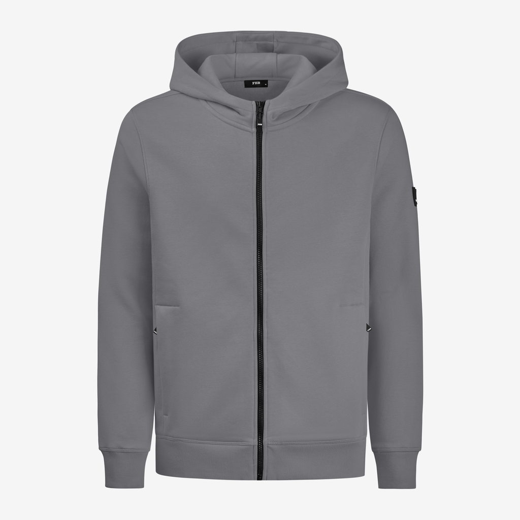 FHB QUENTIN Hoodie Jacke unisex grau
