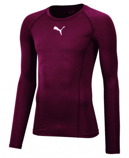 Puma teamLIGA Baselayer Funktionsshirt dunkelrot 