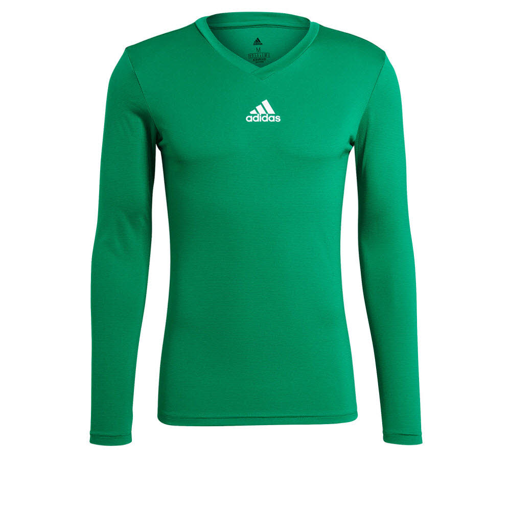 adidas Team Base Funktionsshirt Langarm grün  