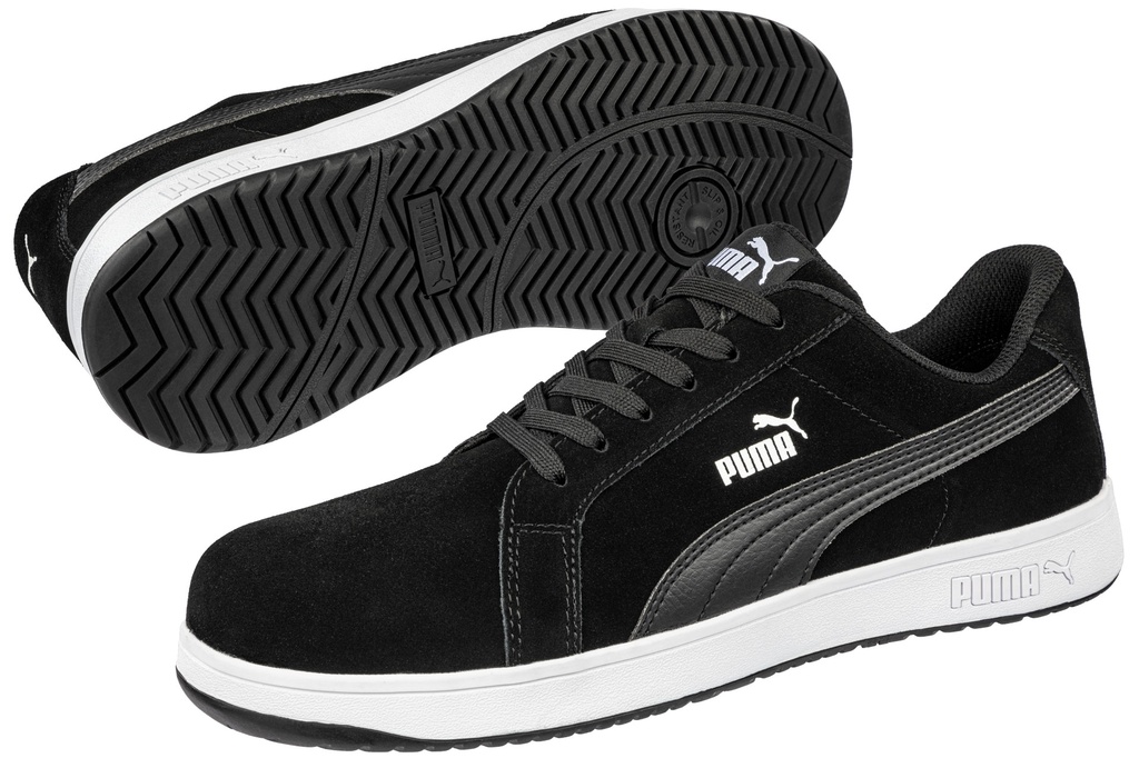 Puma Safety Iconic Suede Low S1PL Sicherheitsschuhe schwarz