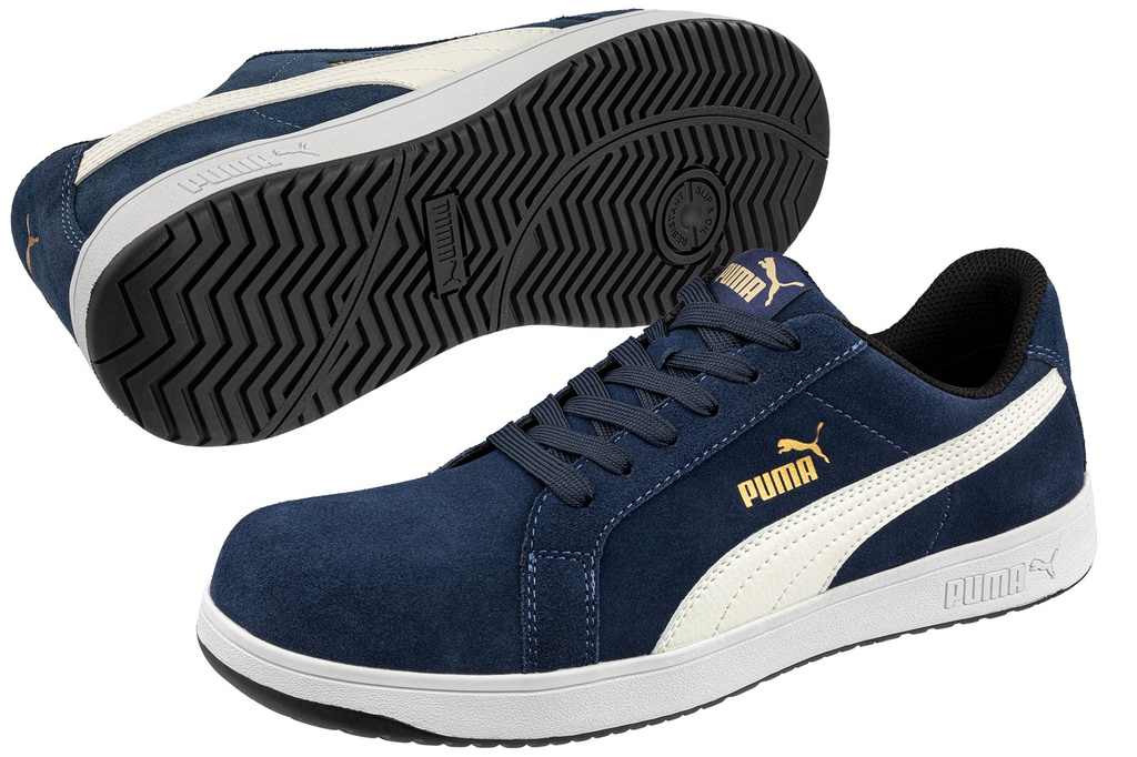 Puma Safety Iconic Suede Low S1PL Sicherheitsschuhe blau