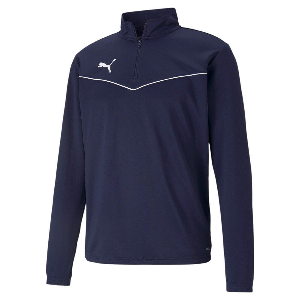 Puma teamRISE 1/4 Zip Trainingspullover dunkelblau 