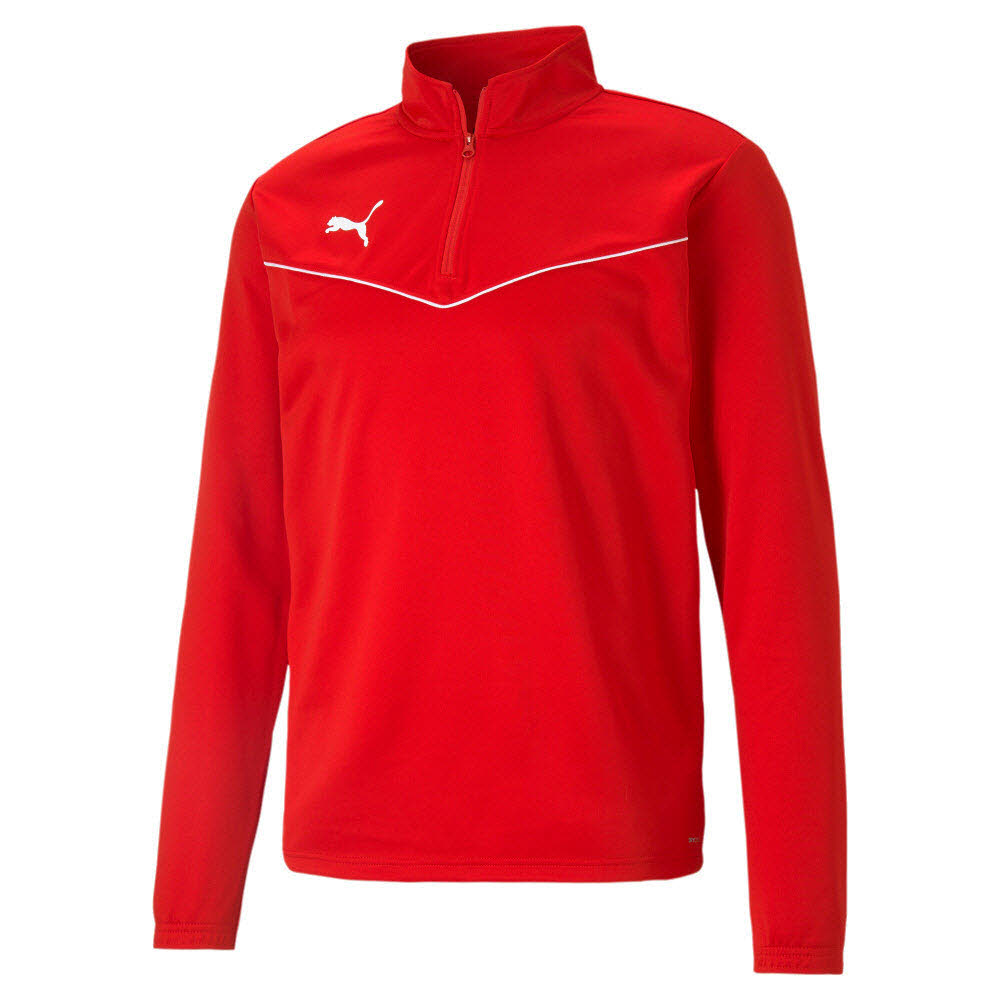 Puma teamRISE 1/4 Zip Trainingspullover rot Kinder