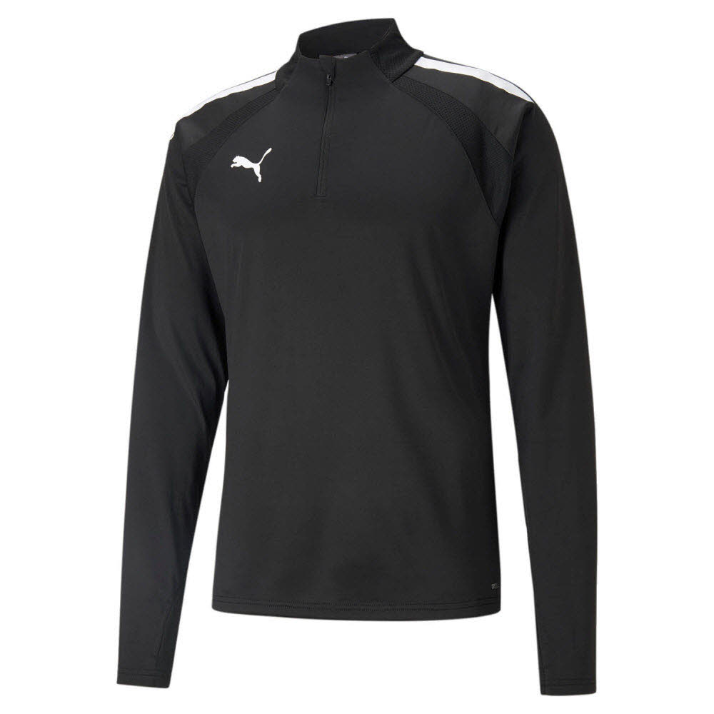 Puma teamLIGA Trainingspullover 1/4 Zip schwarz 