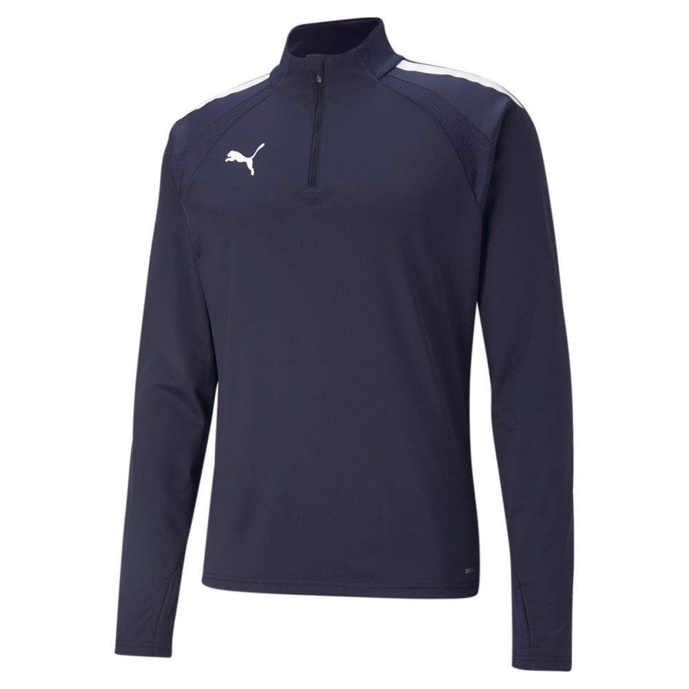 Puma teamLIGA Trainingspullover 1/4 Zip dunkelblau Kinder