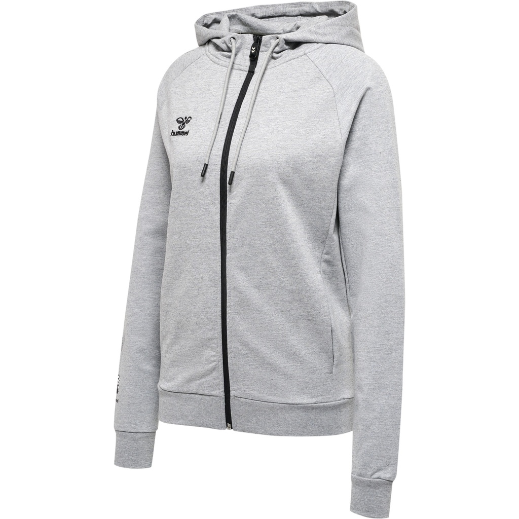 Hummel Move Grid Cotton Kapuzenjacke grau Damen