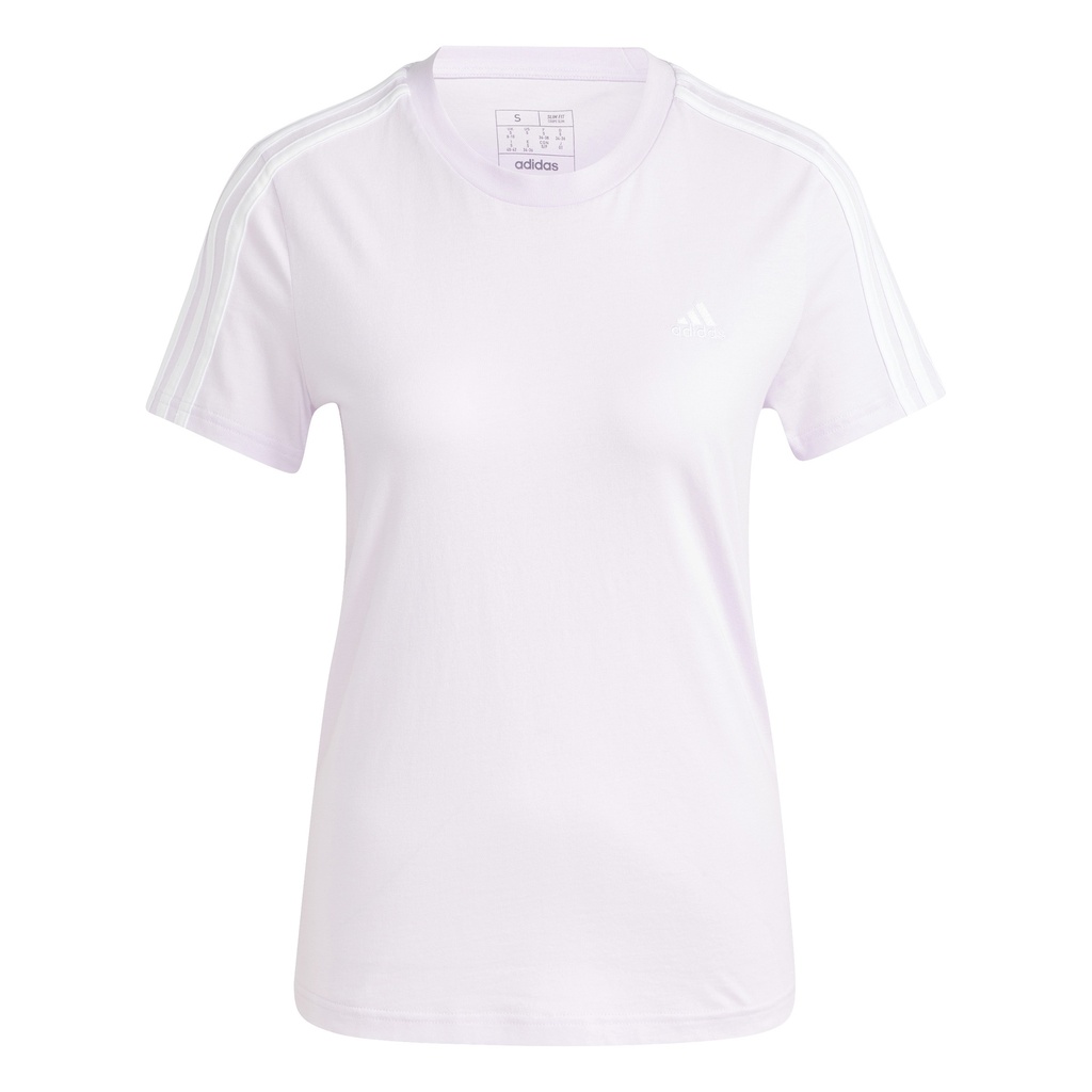 adidas Loungewear Essentials Slim 3-Streifen T-Shirt rosa Damen