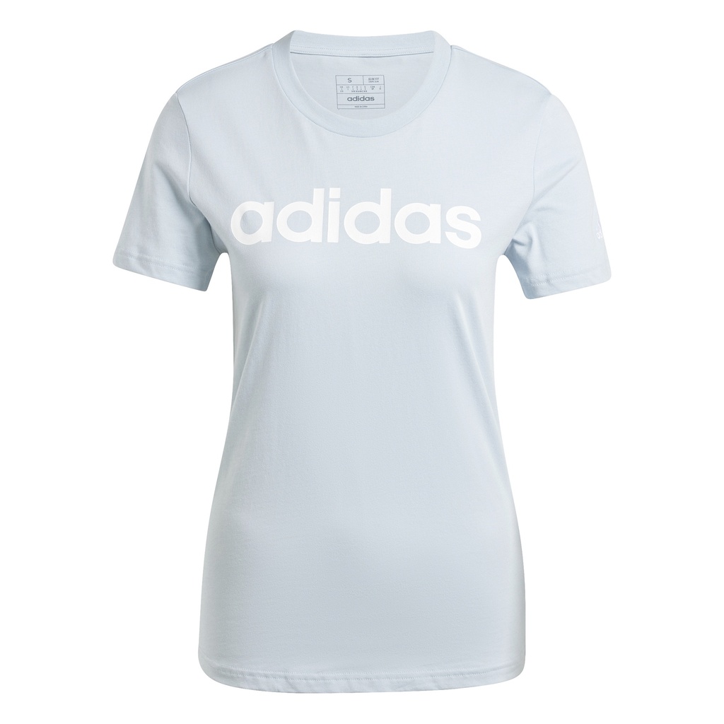 adidas Loungewear Essentials Slim Logo T-Shirt blau Damen