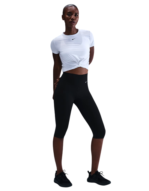 Nike One Capri-Leggings mit hohem Bund schwarz Damen