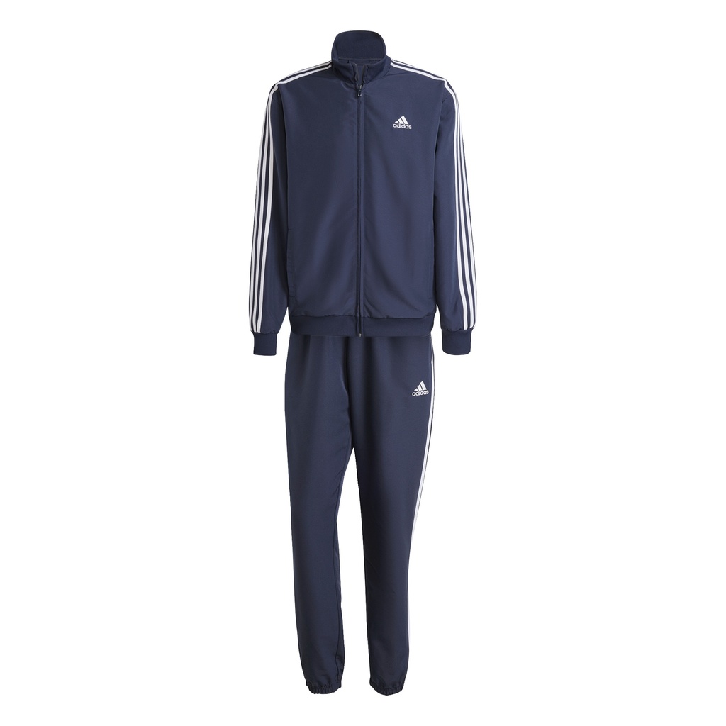 adidas 3 Streifen Woven Trainingsanzug dunkelblau Sporthaus Gosch