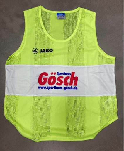 Trainingsleibchen mit Sponsor gelb