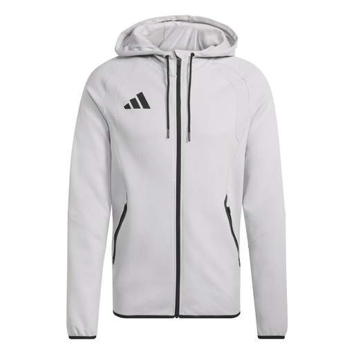 adidas Tiro Travel Sweat Kapuzenjacke grau 
