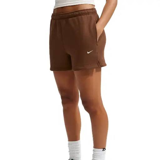 Nike Studio Fleece Short braun Damen