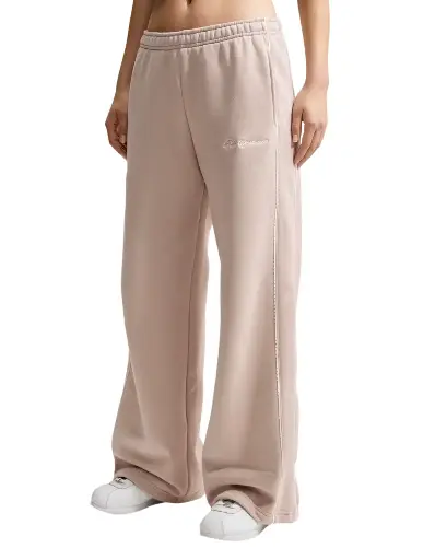 Nike Studio Fleece 'Graphic Pack' Jogginghose beige Damen