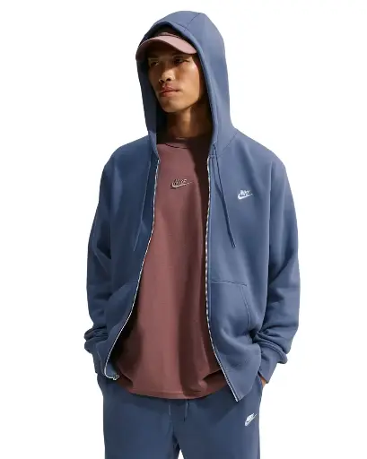Nike Club Fleece Kapuzenjacke blau