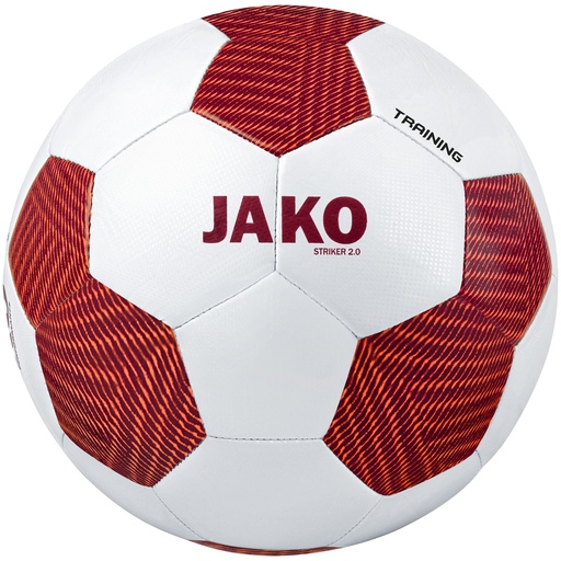 [2353-702] Jako Striker 2.0 Trainingsball Fußball Größe 5 weiß-dunkelrot