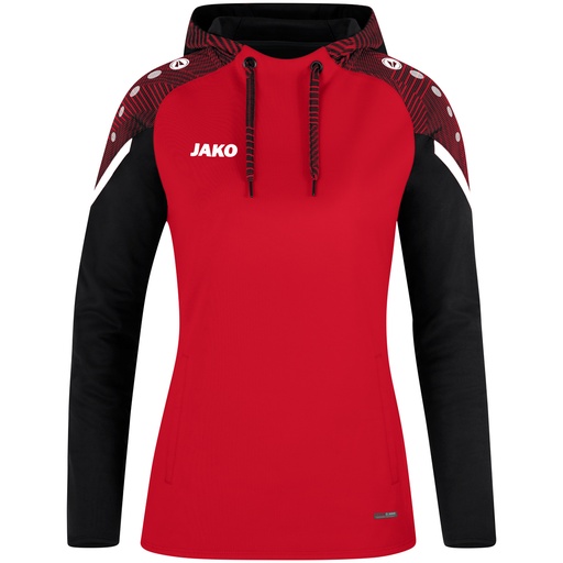 Jako Performance Kapuzenpullover rot Damen