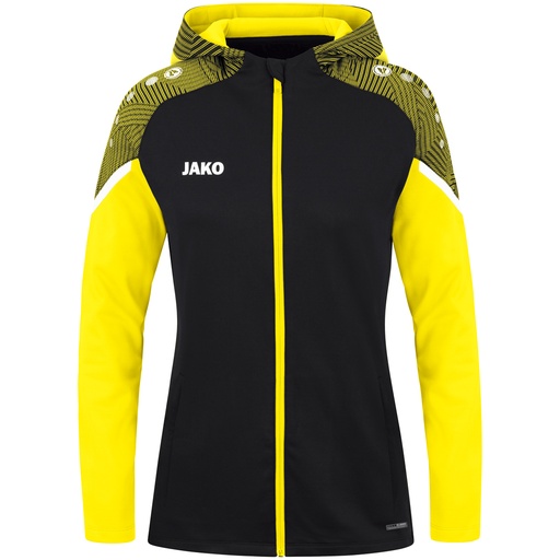 Jako Performance Kapuzenjacke schwarz-gelb Damen