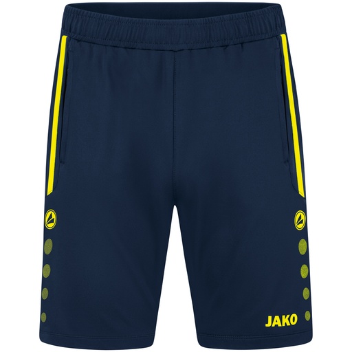 Jako Allround Trainingsshorts dunkelblau-neongelb Kinder