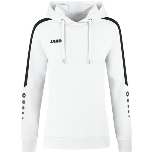 Jako Power Kapuzenpullover weiß-schwarz Damen