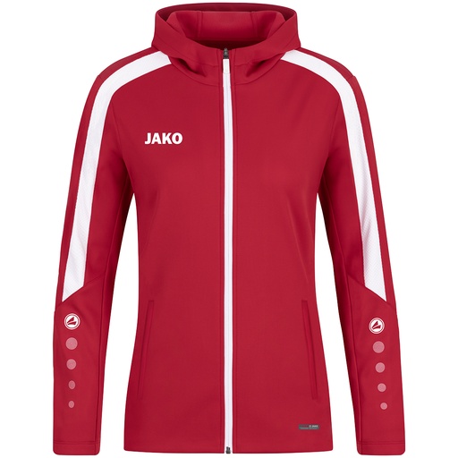 Jako Power Kapuzenjacke rot Damen