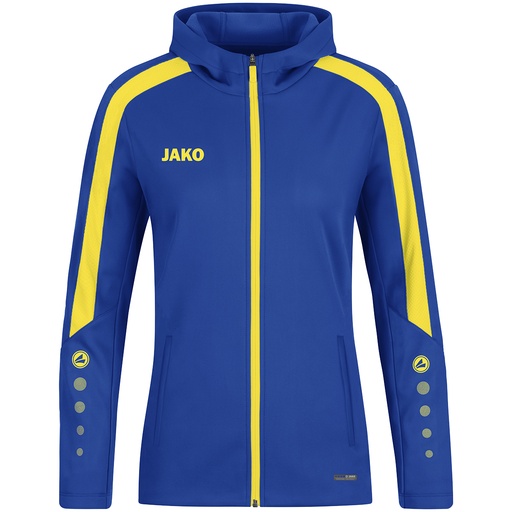 Jako Power Kapuzenjacke blau-gelb Damen