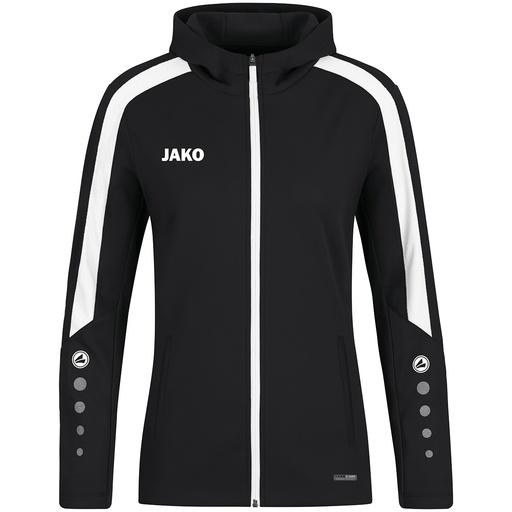 Jako Power Kapuzenjacke schwarz-weiß Damen