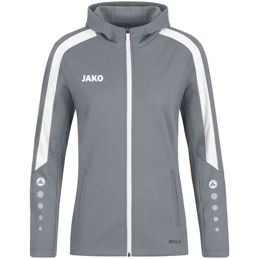 Jako Power Kapuzenjacke grau Damen